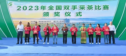 浙江选手在2023年全国双手采茶比赛中获佳绩